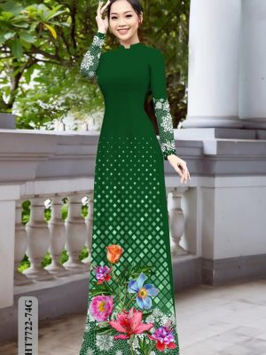 Vải Áo Dài Hoa In 3D AD HT7772 19
